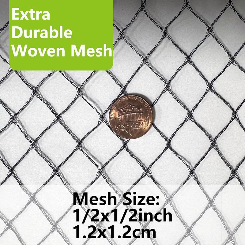 POYEE 20 x 30 FT Bird Netting for Garden Woven Mesh Garden Netting for Plants, Vegetable, Fruit Trees, Blueberry Bushes, Strawberries Against Birds, Deer, Squirrels and Other Animals - Image 4